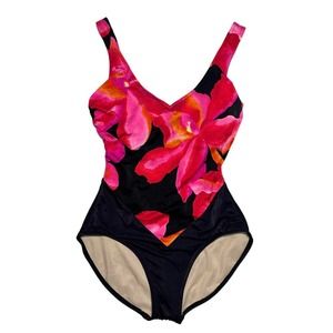 Vintage 80s The Slim Suit One Piece Bathing Swim Suit Bodysuit